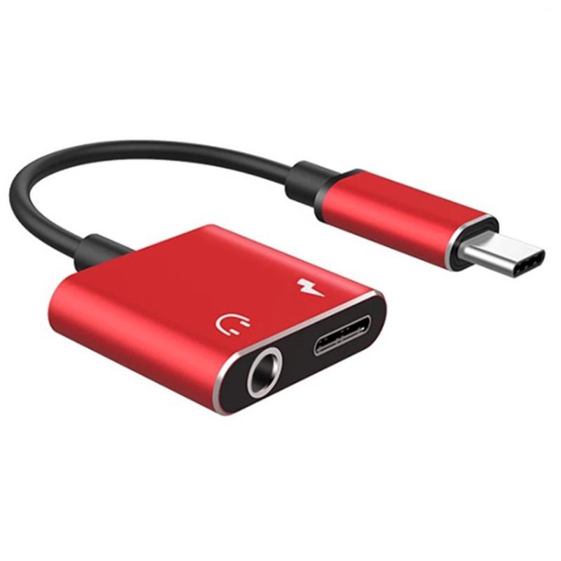 Adapter Laden Kopfhörer 2 in 1 Typ-C auf 3,5 mm Klinke Kopfhörer Aux Audio USB C Kabel