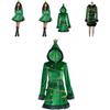Lovely Women's Christmas Tree Dress Long Sleeve Hat Belt Outfit Xmas Gift