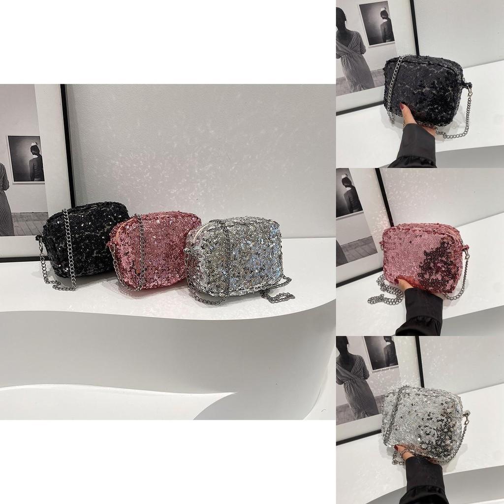 Stylish Sequined Shoulder Bag For Women In Silver Black And Pink Perfect For Casual Outfits