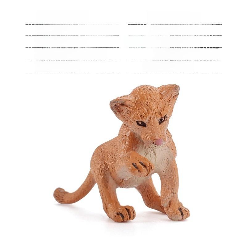 Action Tiger Lion Figure Cartoon Model Toy Decoration Children Ornament Gifts