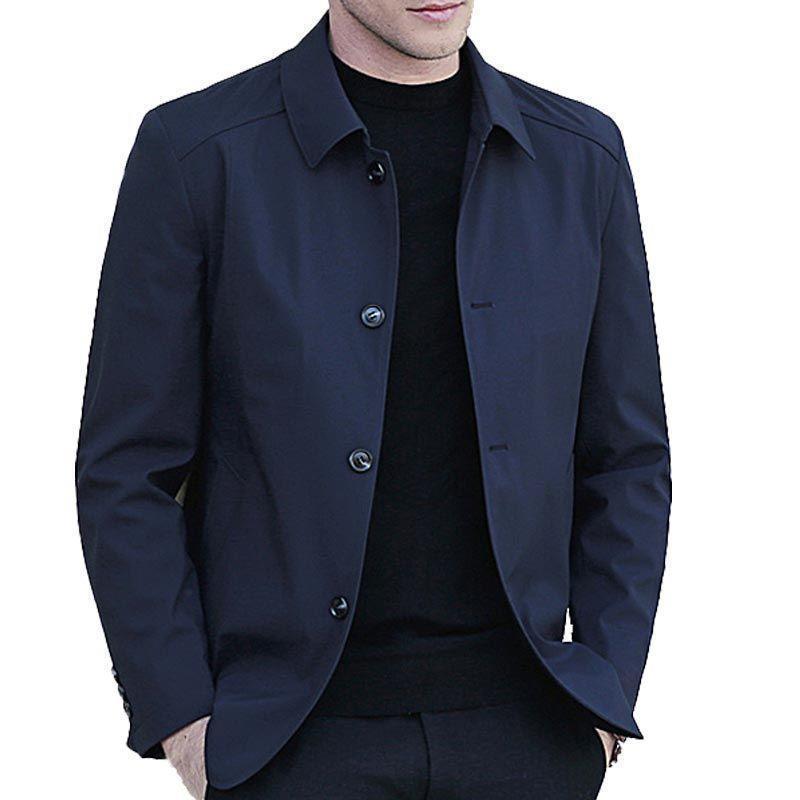 New Men's Spring & Autumn Casual Jacket - Middle-Aged Dad's Wear-Resistant, Loose Lapel Button Top