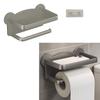 Punch Free Wall Mounted Tissue Holder withPhone Shelf Multifunctional Tissue Rack 3 Color for Option for Restroom