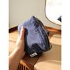Japanese Style Plaid & Striped Fabric Multi-Functional Zipper Makeup Bag, Portable Travel Pouch School Supplies Travel Essentials Make Up Bag