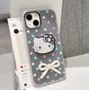 3D DIY Hello Kitty Bow Case For Samsung A57 A56 A17 A07 A53 A14 A15 A55 A32 A53 A35 A26 A12 A03 A52 A13 5G 2 in 1 Phone Casing