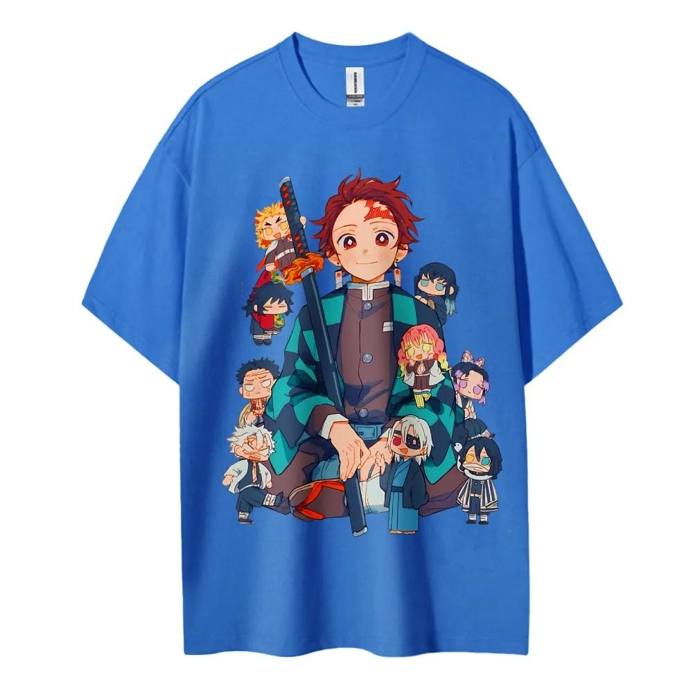 Demon Slayer Short-sleeved Same Style Comfortable Shortsleeved Couple's Clothing Casual Short-sleeved Popular Unisex