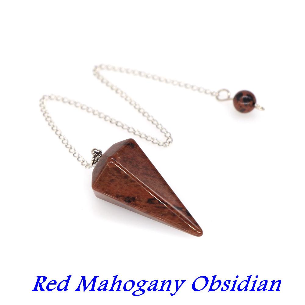 Natural Stone Quartz Agates Pendant Reiki Healing Crystal Cone Amethyst Charm Gems Pendulum Chakra Wicca For Divination Dowsing