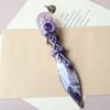 Scettro di Cristallo a Forma di Coltello, Bacchetta Magica che Unisce Cristallo a Forma di Coltello e Sfera di Cristallo, Regalo di Halloween