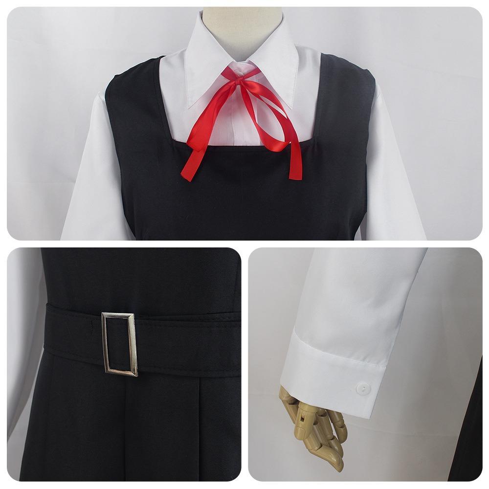 Mitaka Asa Cosplay Kostüm Mit Kleid Schwarz Rot Krawatte Socken Halloween Comic Con Übergröße Mitaka Asa Outfits