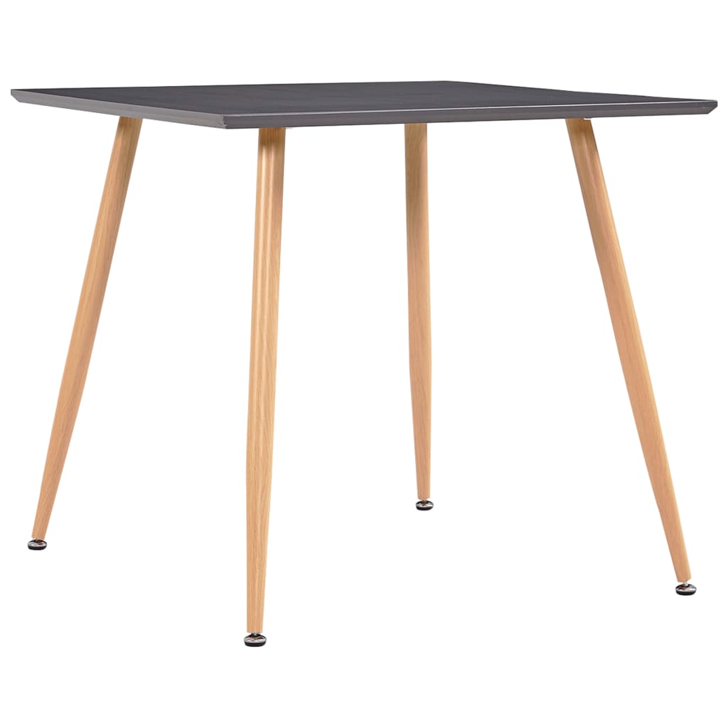 Dining Table Gray and Oak Colored 80.5 x 80.5 x 73 cm MDF