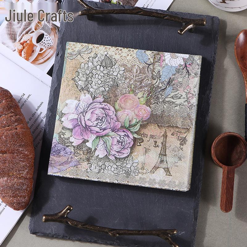 Floral Bloom Printed Napkin Tissues for Restaurants & Bakeries цветной