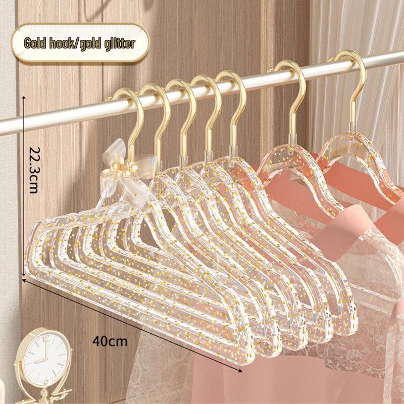 Transparent Glitter Non-Slip Clothes Hangers