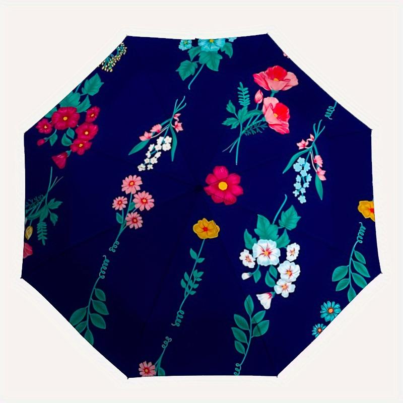 

1pc Floral Pattern Automatic Open/Close Umbrella, Ideal Fan Gift for Birthday, Christmas, Trendy Fashion yy250828035