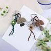 Heart Keyring Creative Car Key Chain Hanging Ornament Cartoon Mushroom Keychain Pendant Bag Charm Flowers Keychain