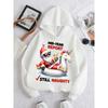 Autumn Casual And Fashionable Children's Santa Claus Sitting On A Swimming Ring Cartoon Pattern White Hooded Sweatshirt
