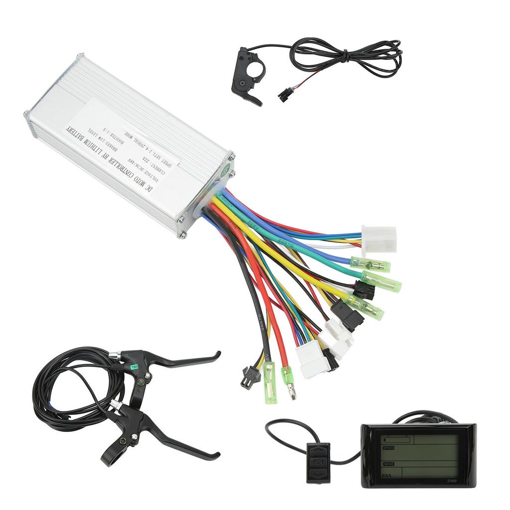 22A Electric Bicycle Conversion Kit JN22A Controller S900 Panel Brake Handle and Thumb Throttle for 500W Motor