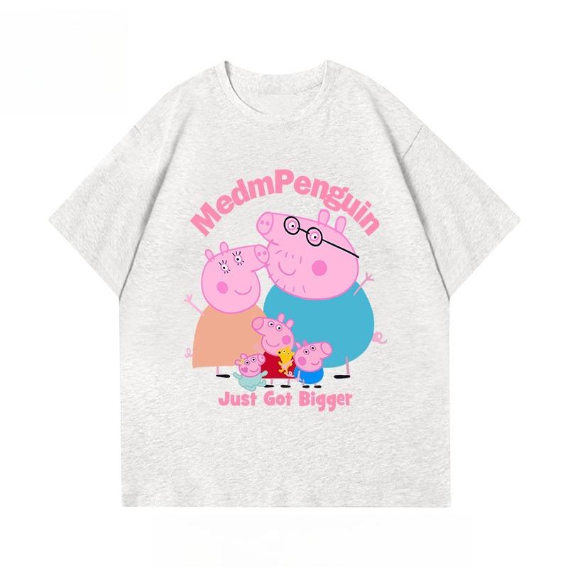 2026 summer new MEDMPENGUIN Peppa Pig Little Pig Womens ShortSleeved TShirt Cotton ShortSleeved TShirt for Girls