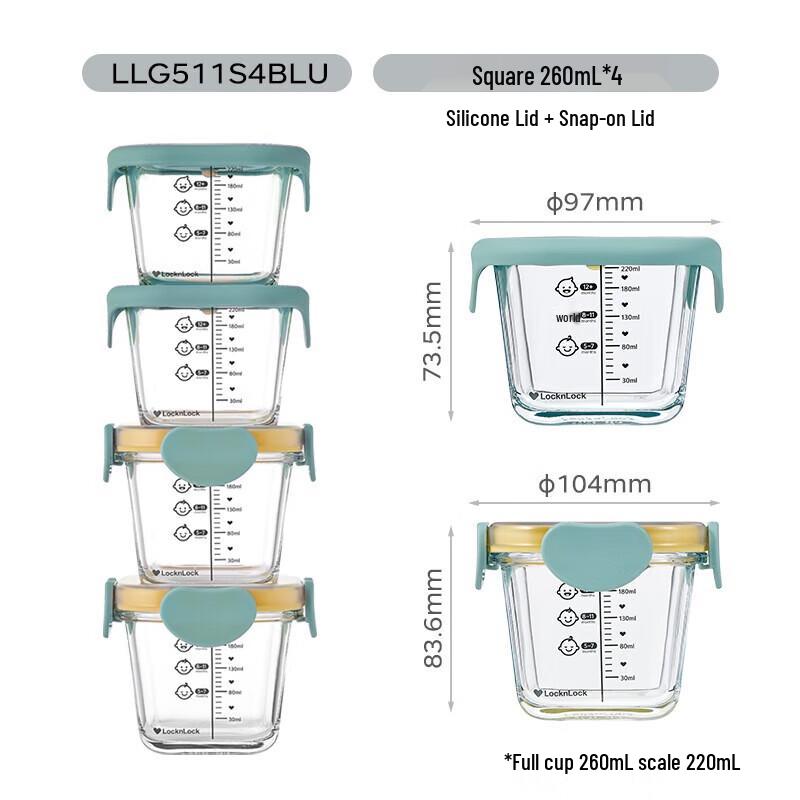Lock&Lock Baby Heat-Resistant Glass Food Container