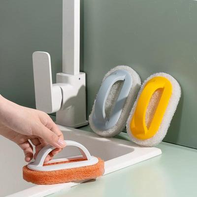 Instant Tile & Sink Cleaning Brush for Kitchen & Bathroom Stains