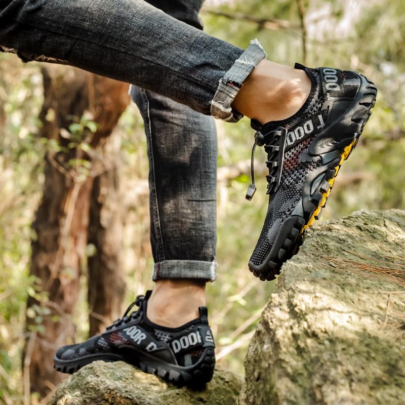 Men Quick Dry Breathable Barefoot Slip On Water Shoes for Outdoor Hiking Wading Beach Surfing Swimming Diving Yoga Activities