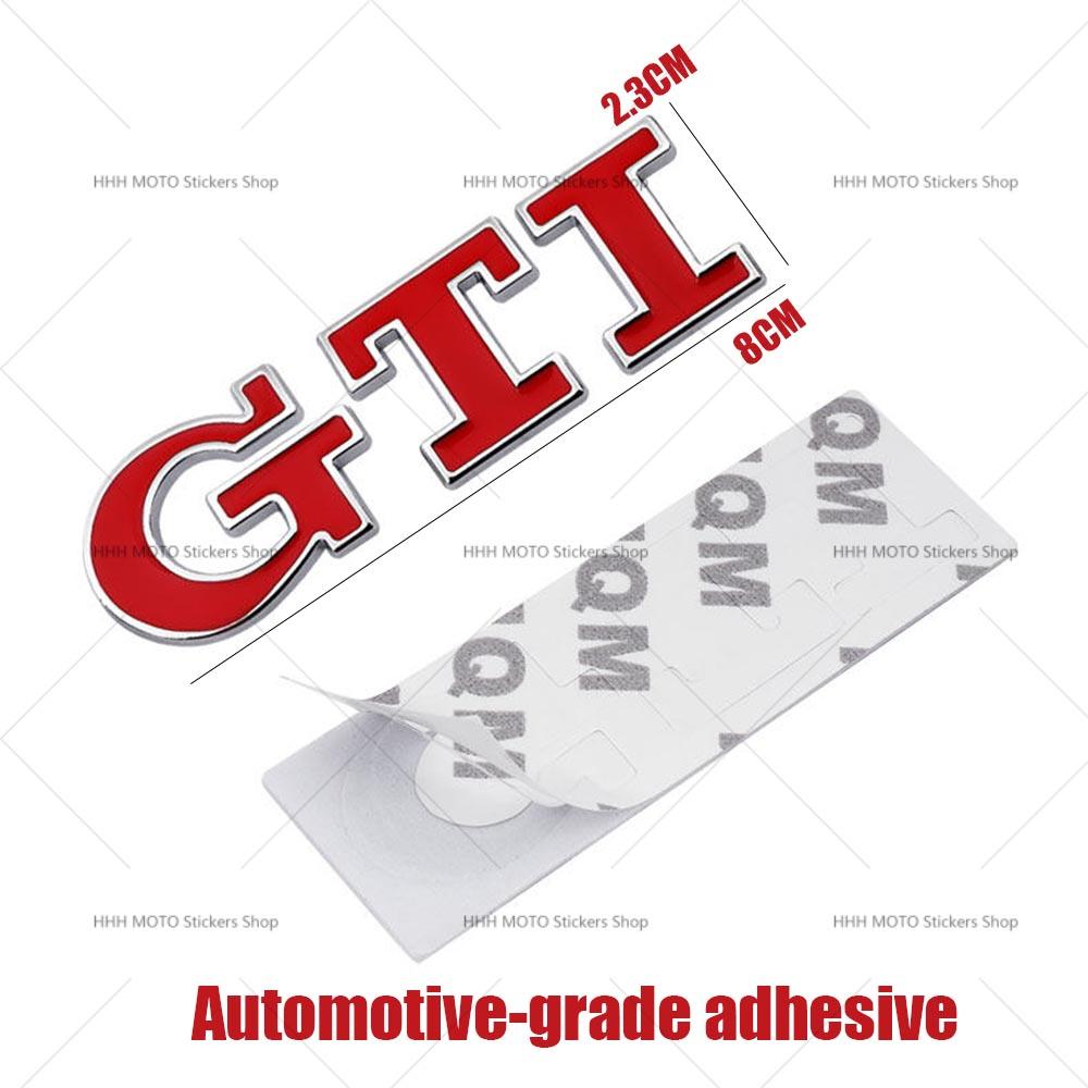 AABIK1 Metalen GTI Logo Auto Achterklep Embleem Zijstickers voor Volkswagen VW Golf 4 5 6 7 8 Polo Jetta Tiguan Passat