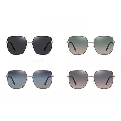 Modische polarisierte Sonnenbrille für Pendlerinnen aus Metall und Edelstahl. Tac polarisierte Sonnenbrille. Trendy Street Shot Wear Brille