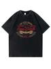 Herren Washed T-Shirt 100% Baumwolle Lockeres Drop-Shoulder-Design Geeignet für Outdoor und Sommer