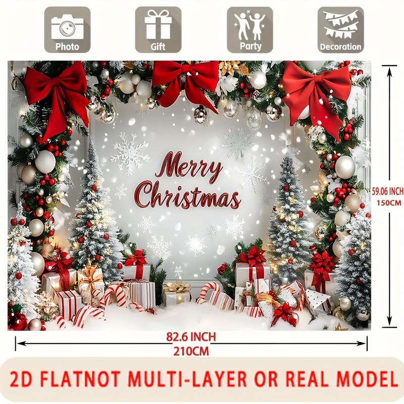 1Pcs Festive Merry Christmas Decoration Background Winter Backdrop Decorations For Photo Studio Photo Booth Christmas Party