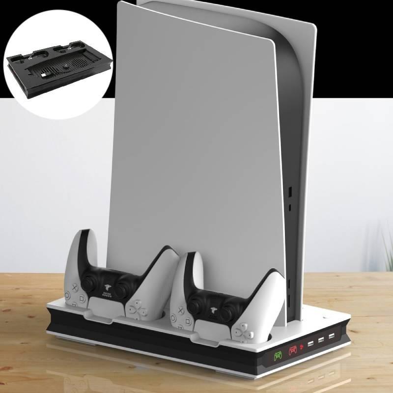 Console Ps5 For Stand With Cooling Fan Controller Charger Multi Function Bracket