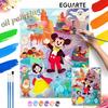 Mickey Mouse Theme Park Oil Paint by Numbers Kit Handmade Diy Home Decor Gifts Wall Art Canvas Set for Adults and Kids Decor