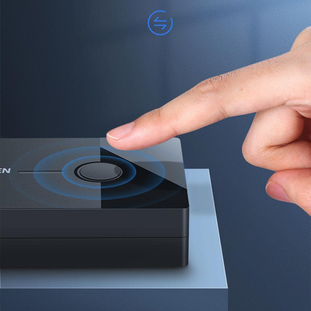 Ugreen Dual Monitor KVM Switch - Seamless Control for Two Computers - Black