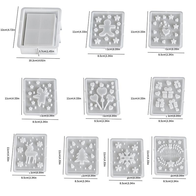 1 szt. Forma żywiczna Rękodzieło Ręcznie robione Pudełko do przechowywania Świąteczna Prostokątna Forma silikonowa Święto Dostępne różne opcje