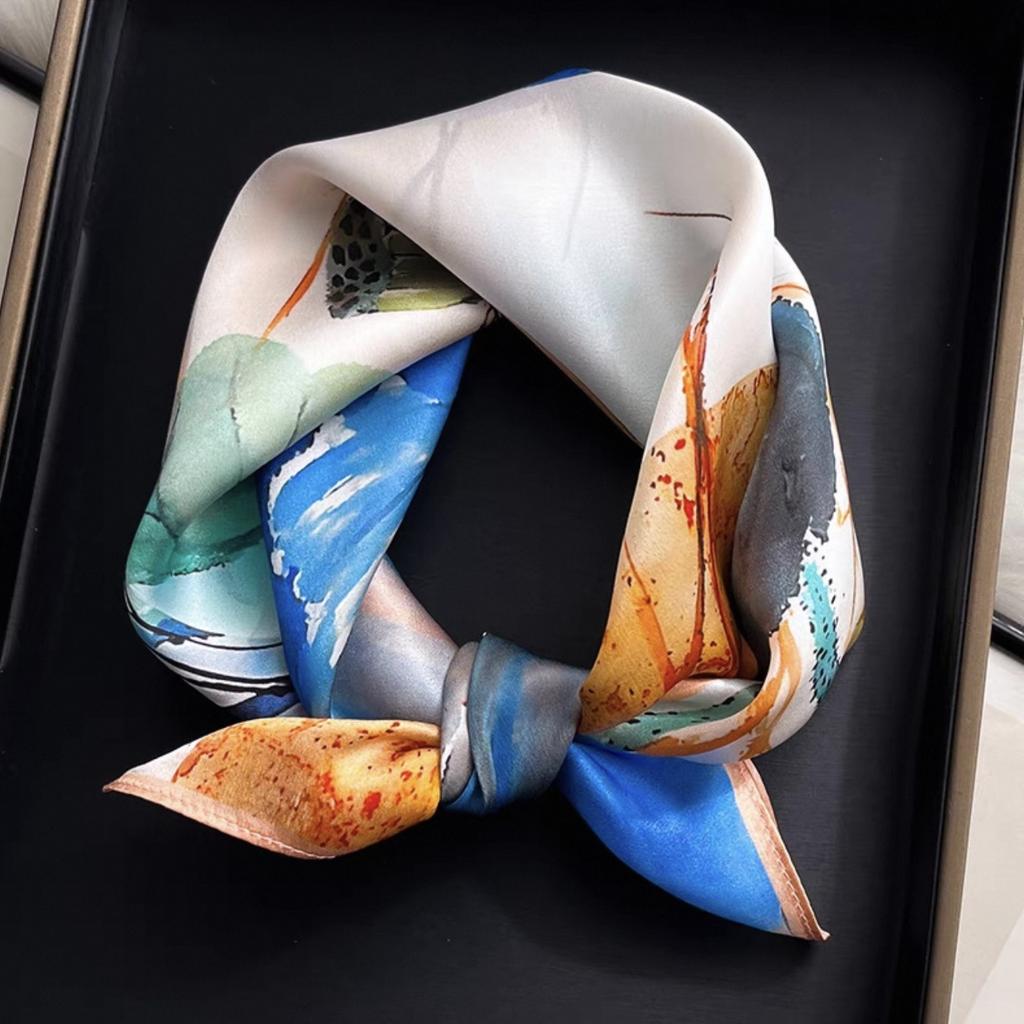 New 100% Natural Silk Scarf Square Female Fashion Pashmina Bufanda Folral Women Shawl Wraps Bandana Scarves Foulard Echarpe