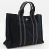 HERMES Fourre ToutPM Handbag black canvas unisex Used