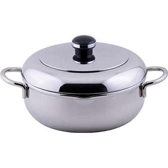 Miyazaki Seisakusho Object Tempura Double Handle Pot 22cm Made Japan 5-Year Warranty IH Compatible Lightweight OJ-45
