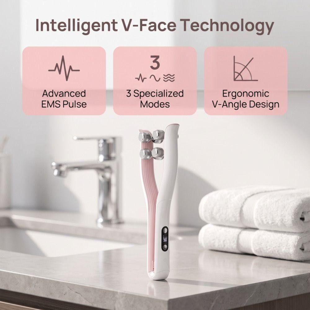 EMS Face Massager Adjustable V-Shape Massager Beauty Device Face Roller  Home Beauty