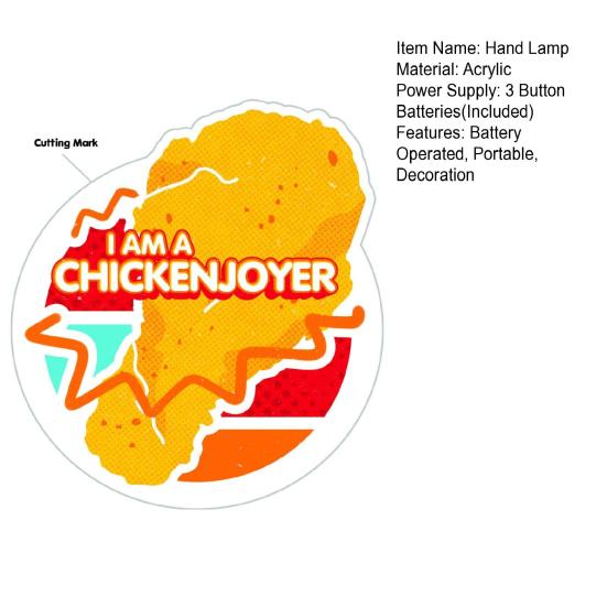 Acrylic LED Colorful Handheld Lamp Battery Operated Portable Hand Glow Light Concert Party Decoration Perfect Gift