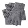 Warm Half Finger Gloves Non-slip Skiing Gloves New Driving Mittens  Unisex
