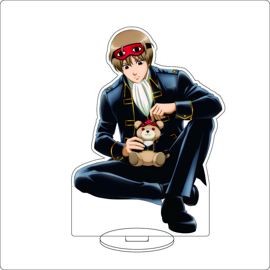 16CM Anime Gintama Cosplay Acrylic Stand Ornaments Kagura Kondou Isao Katsura Kotarou Sakata Gintoki Figure Stand Gifts