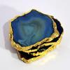 Agate Natura lCoasters, Bar Coasters for Beer, Coffee, Tea, Set of 4 Coasters, Ideal Tabletop Accessories