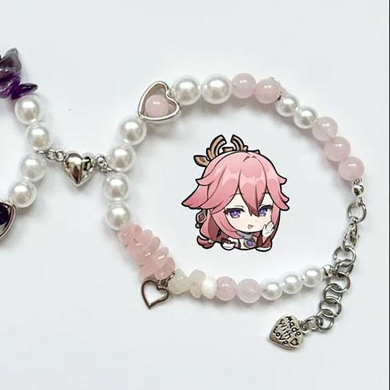 Raiden Yae Miko matching bracelets Genshin Impact Handmade