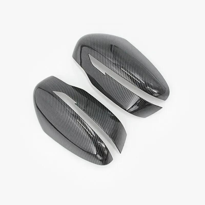 For Nissan Qashqai X-Trail Murano Rogue Pathfinder 2015- ABS Side Mirror Cover Wing Cap Exterior Door Trim Adhesive Sticker