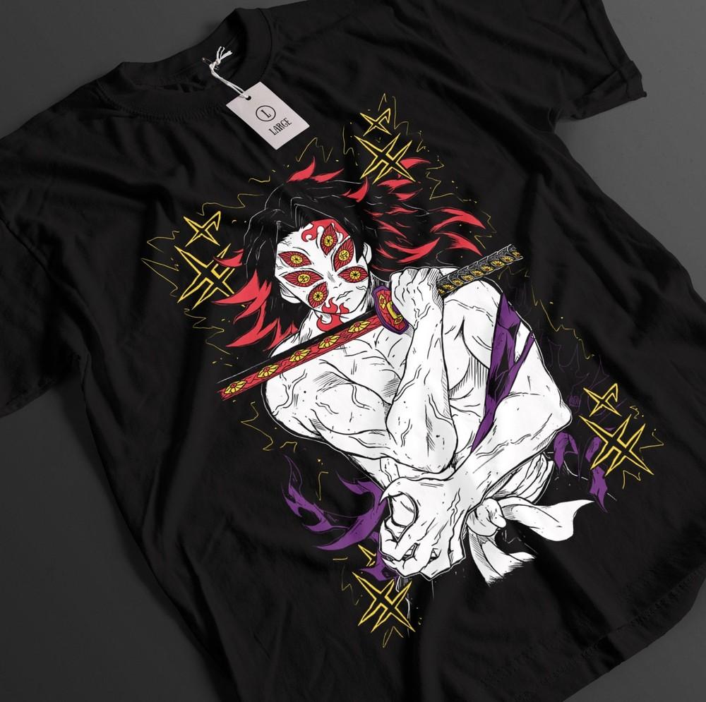Demon Slayer Shirt Kokushibo Upper Moon 1 T-Shirt Tanjiro KNY Anime Muzan Tee