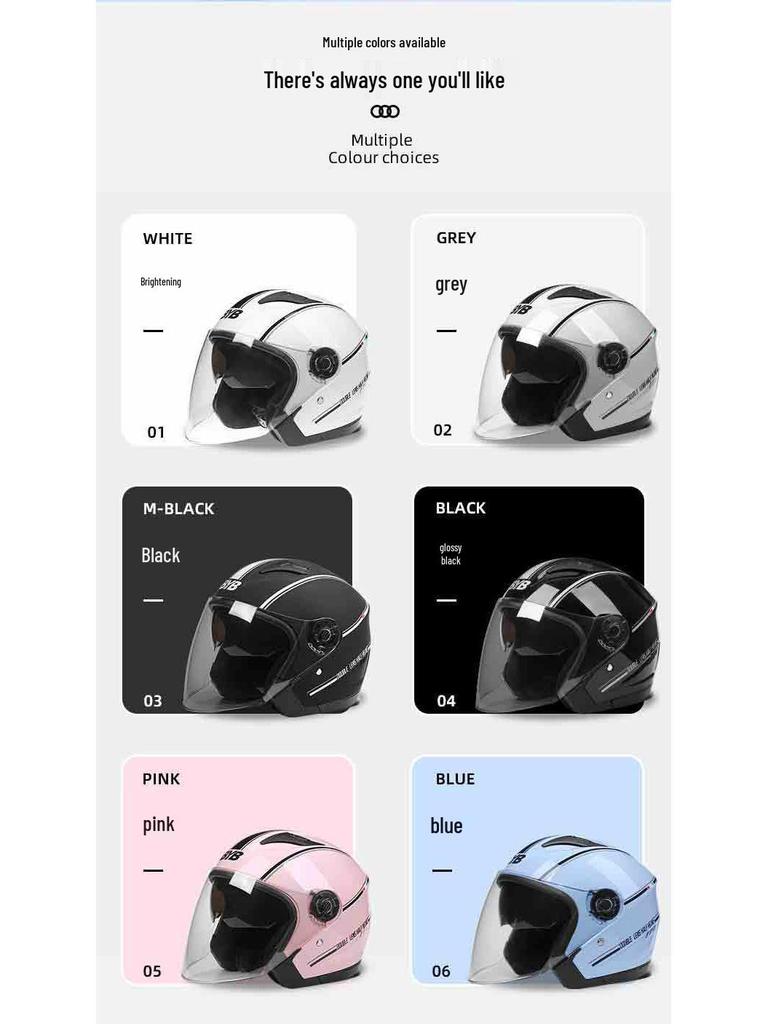 Dual-Lens Anti-Fog Motorcycle & Electric Vehicle Helmet