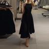 2026 Summer New Cross-border European and American Foreign Trade Women's Clothing, Fashionable and Elegant Solid Color Round Neck Sleeveless Slim Dres