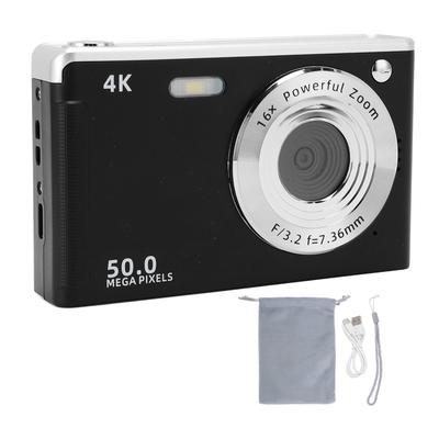Digital Camera with Fill Light 4K 50MP 2.8 Inch Screen 16x Zoom Anti Shake AF Autofocus Camera for