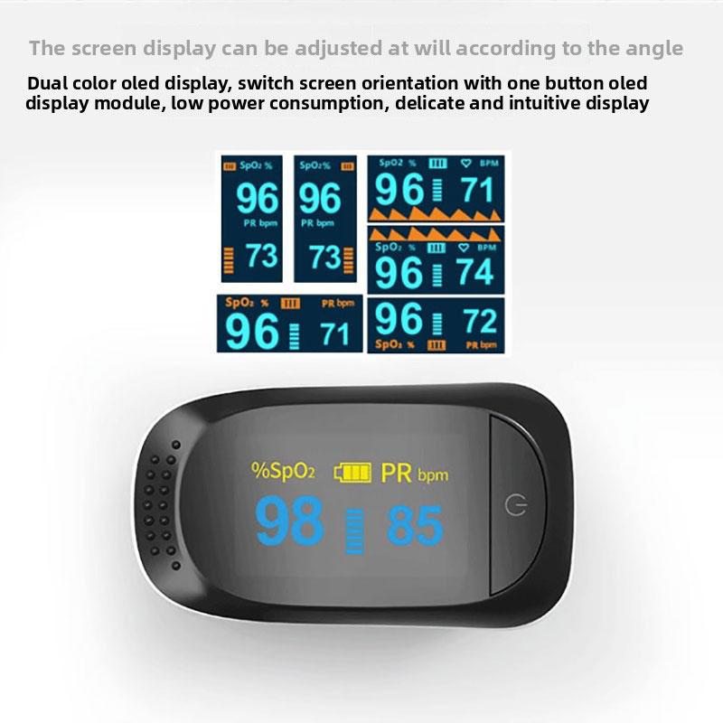 OLED Display Blood Oxygen Monitor - Portable Design & Heart Rate Sync Detection