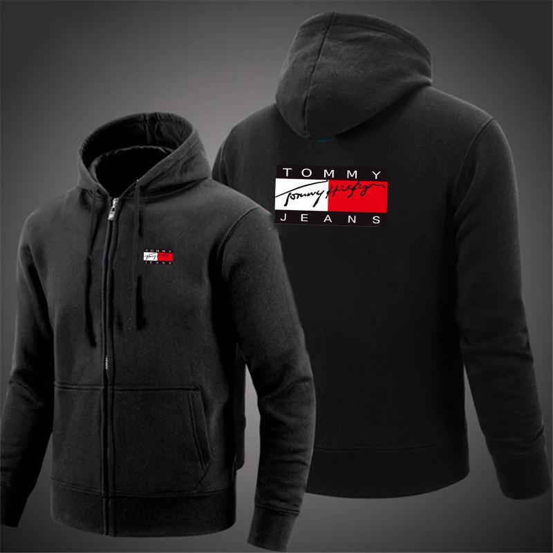 2026 Sporty Zipper Hooded Cardigan Sweatshirt - In Stock Now Extra Extra Extra Large чёрный
