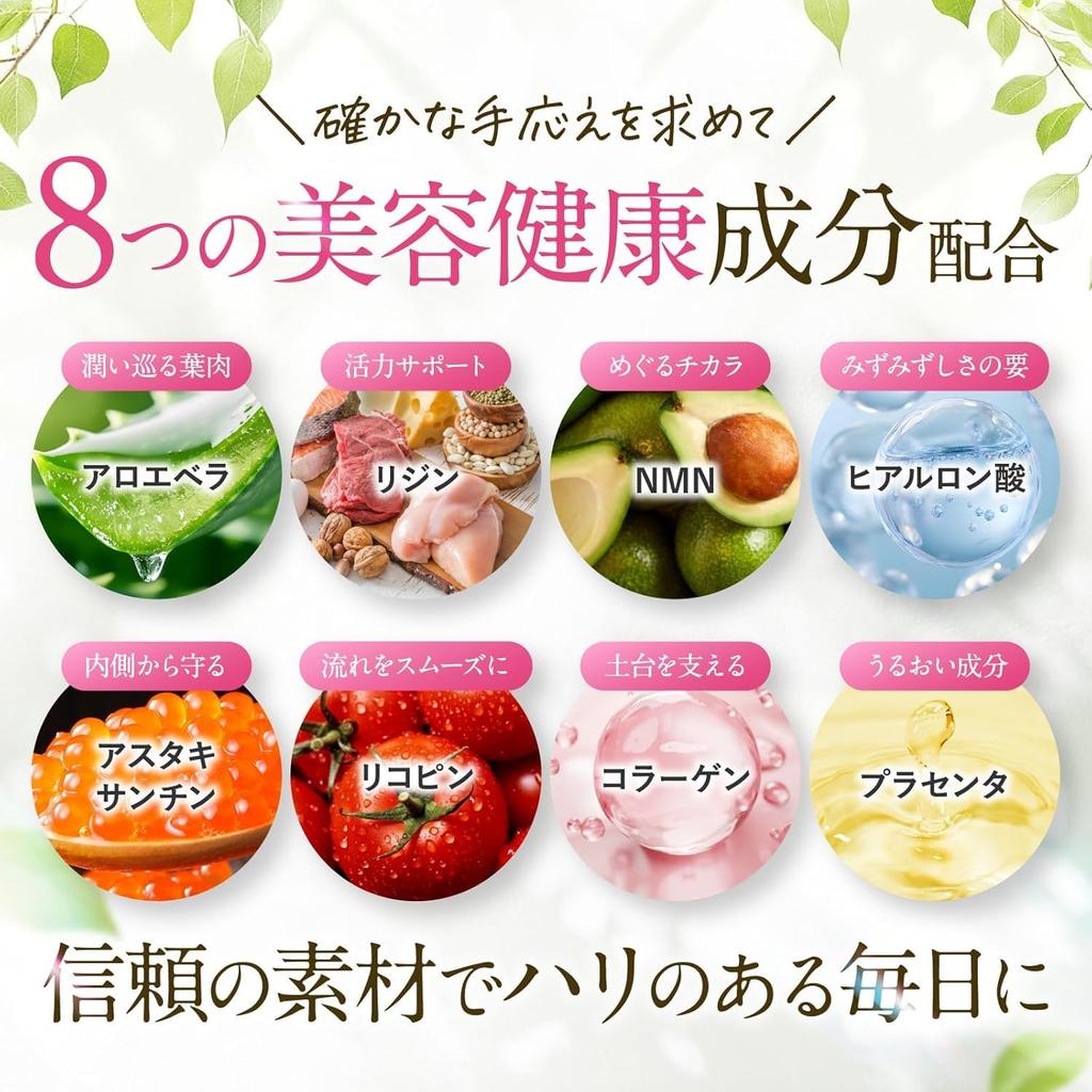 Liposomal Iron 20mg + Multivitamins (12 types): Aloe Vera, Lysine, NMN, Hyaluronic Acid, Astaxanthin. (Shin Nippon Health, 60-day supply)