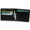 [Indentaya] Inden Two-Fold Wallet with Coin Case, Men's, Deer Leather, Traditional Craftsmanship, Made in Japan, No. 2006 ([1-158] Black