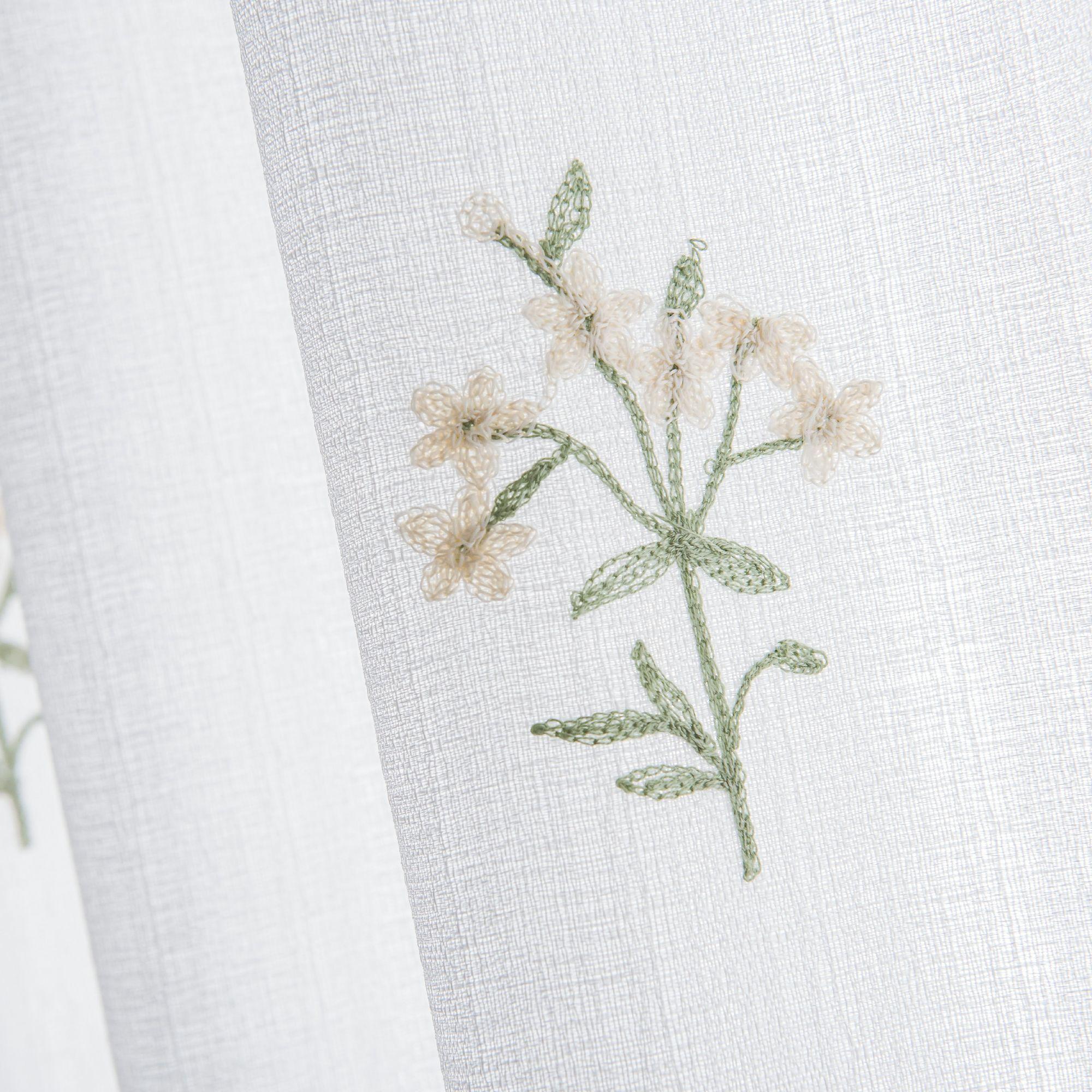 

Экран для окна гостиной Экранная штора Полупрозрачный Непрозрачный Вышитый Белый Экран Эркер Балкон Спальня Штора 150*270CM